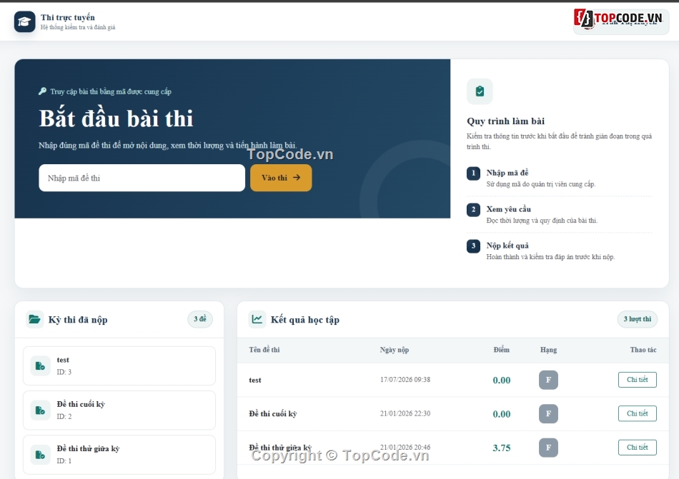 Website quản lý,trắc nghiệm trực tuyến,quản lý thi trắc nghiệm